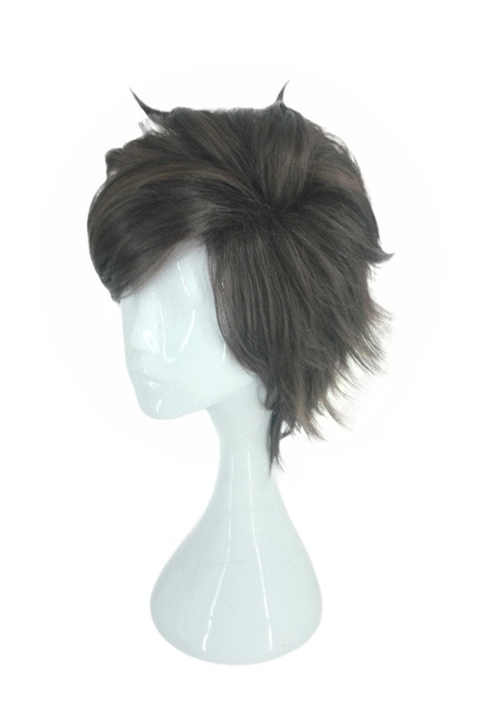 HH Building Cosplay Costume Wig Short Layered Brown Hair 12 inch 30CM - Image 2